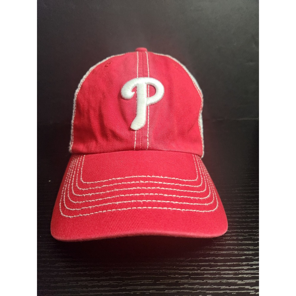47 Brand Philadelphia Phillies Baseball Cap Hat Red White Trucker‎ OSFA